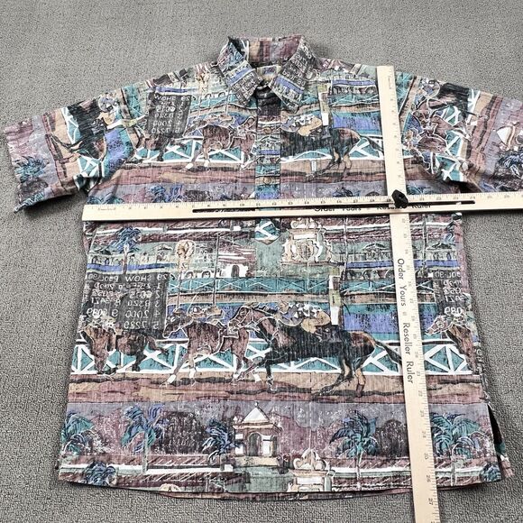 Kahala Polo Shirt Adult Large Short Sleeve Hawaiian Avi Casual Men's - Picture 10 of 14